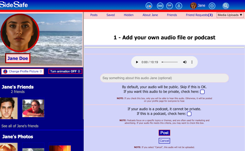 SurfSideSafe audio system and podcast hosting