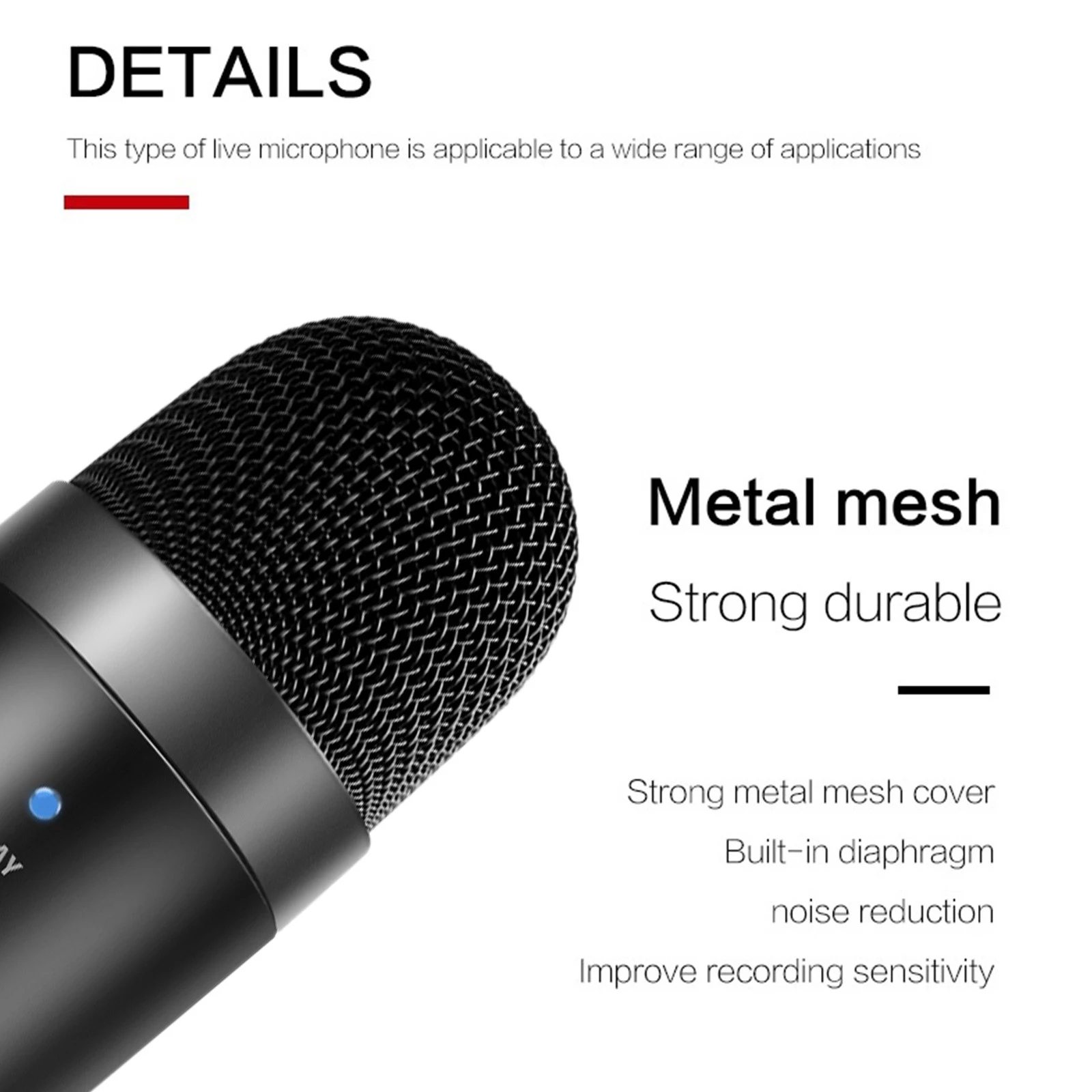 USB Computer Microphone with Noise Cancelling and Mute Button