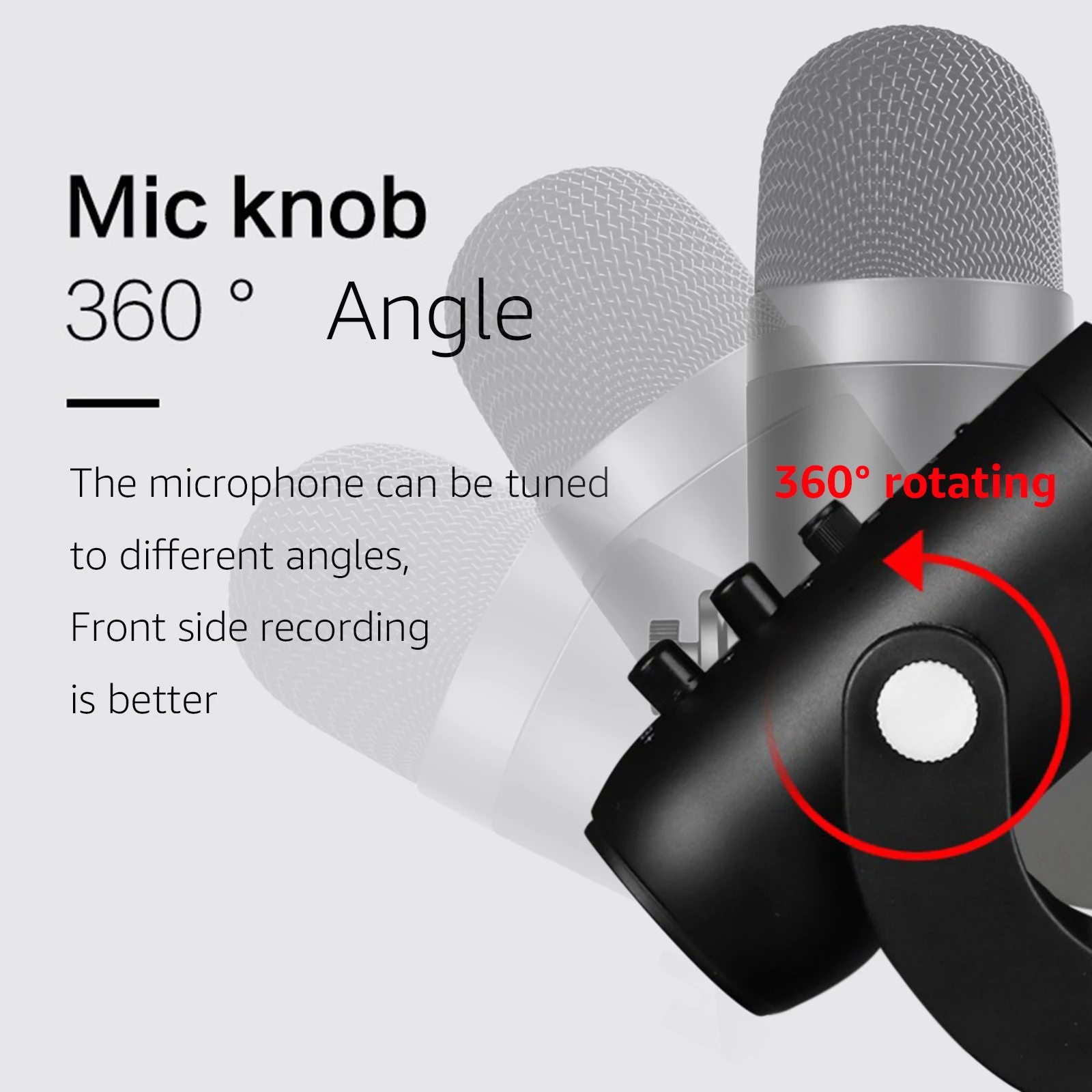 USB Computer Microphone with Noise Cancelling and Mute Button