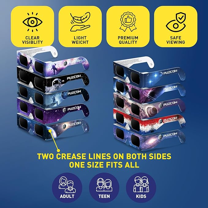 Puzcow Solar Eclipse Glasses